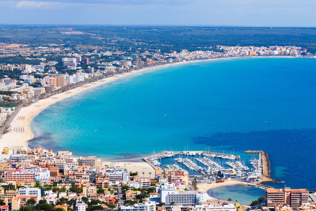 Vista aérea de Can Picafort Mallorca