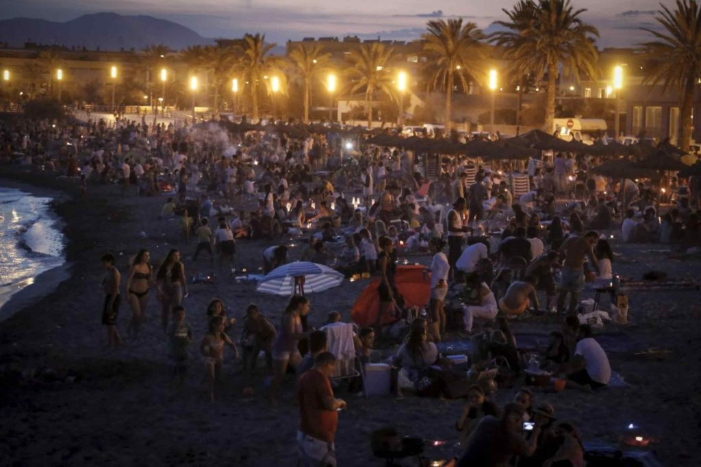 La celebración de San Juan en la playa en Mallorca