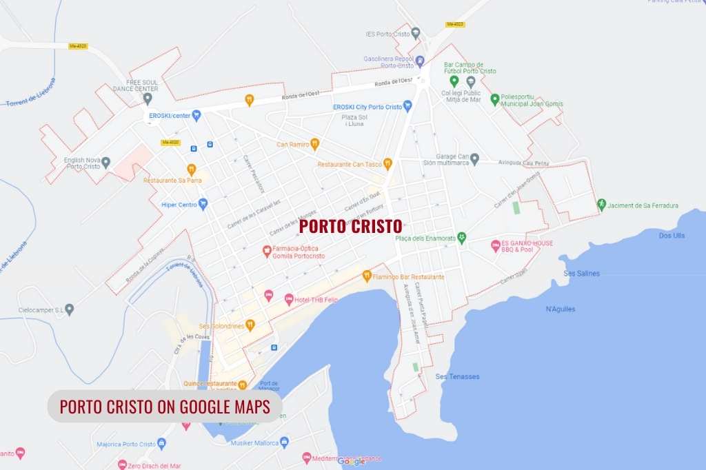 Porto Cristo en Google Maps