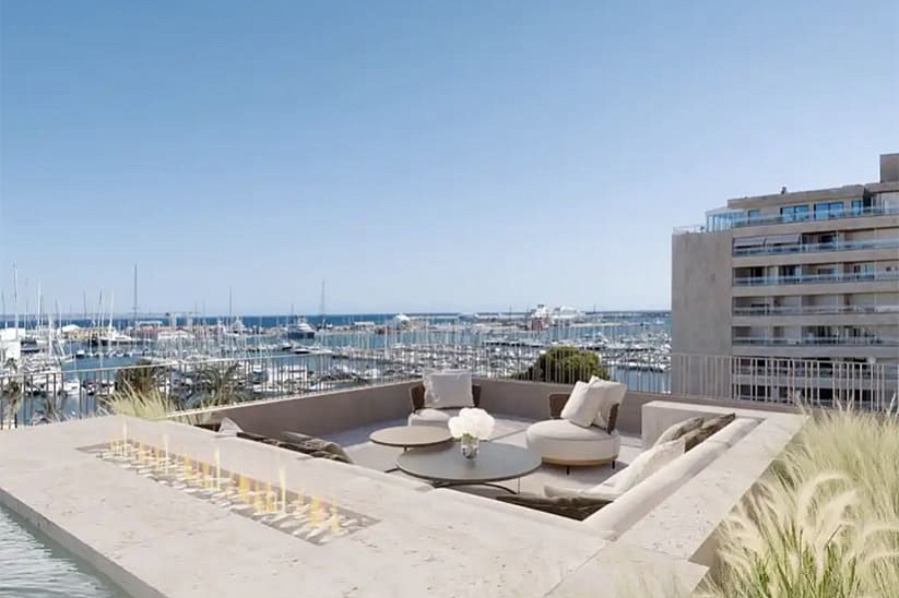 Amplio apartamento en un exclusivo complejo de nueva construcción en el puerto de Palma