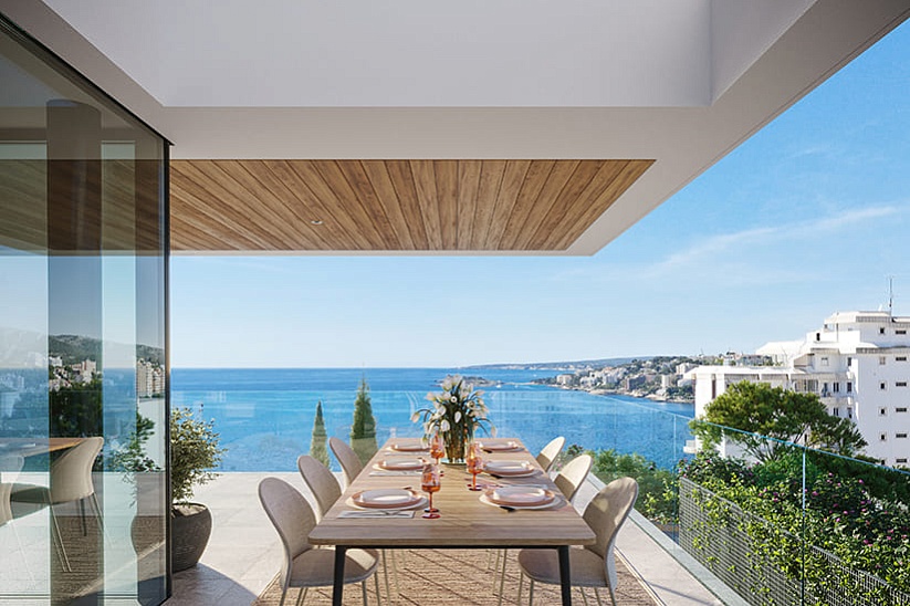Apartamento de lujo con vistas panorámicas al mar en Cala Mayor