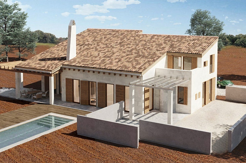 Solar un proyecto para la construcción de una villa con piscina en Felanitx