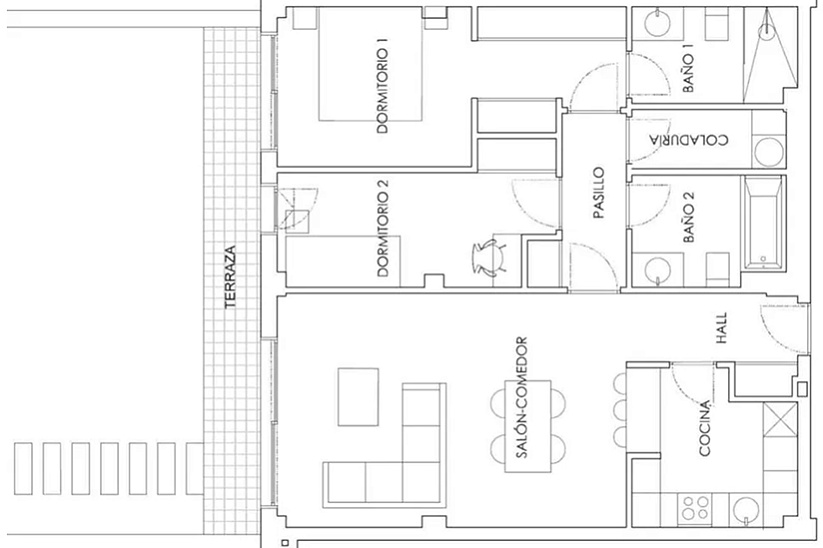 Moderno apartamento con jardín en una nueva residencia en Santa Ponsa