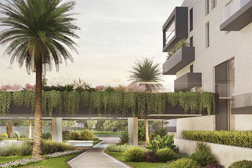 Apartamento nuevo en un moderno complejo con jardín y piscina en el centro de Palma