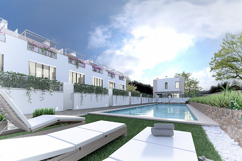 Nueva residencia con modernas casas adosadas en Port Andratx