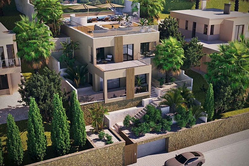 Nueva villa moderna con fantásticas vistas panorámicas en Santa Ponsa