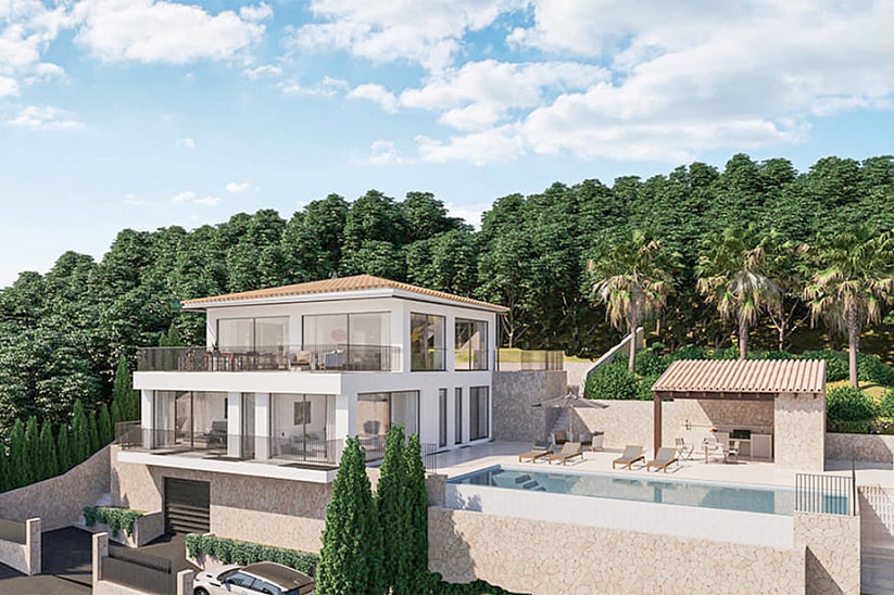 Impresionante villa de 4 dormitorios con vistas panorámicas en Es Capdella