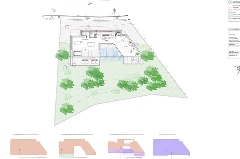 Proyecto con la construcción de una nueva villa moderna con vistas al mar en Costa de la Calma