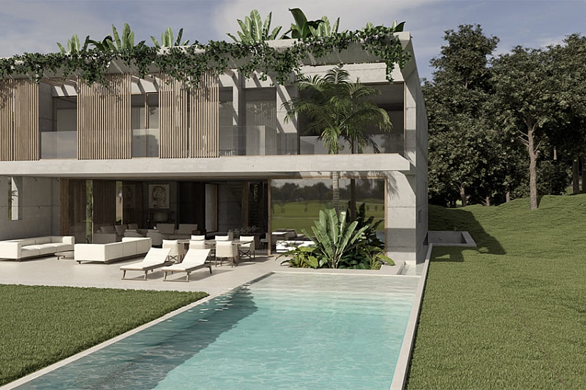 Parcela de terreno con un proyecto de villa con una vista fantástica en una ubicación de élite en Bendinat