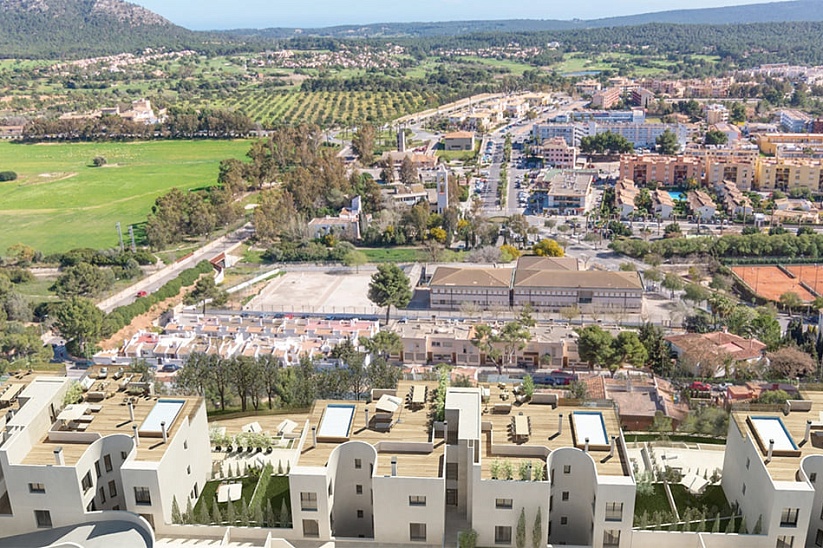 Apartamento nuevo con jardín y vistas panorámicas en Santa Ponsa