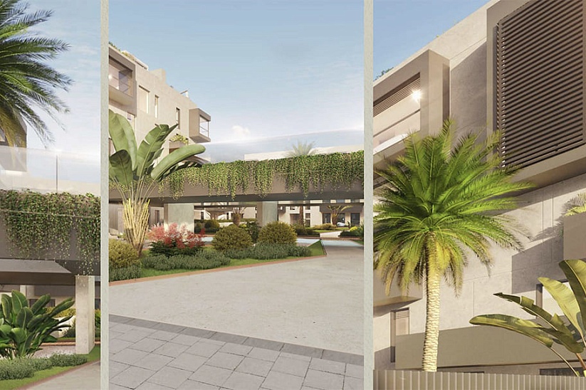 Ático nuevo en un moderno complejo con jardín y piscina en el centro de Palma